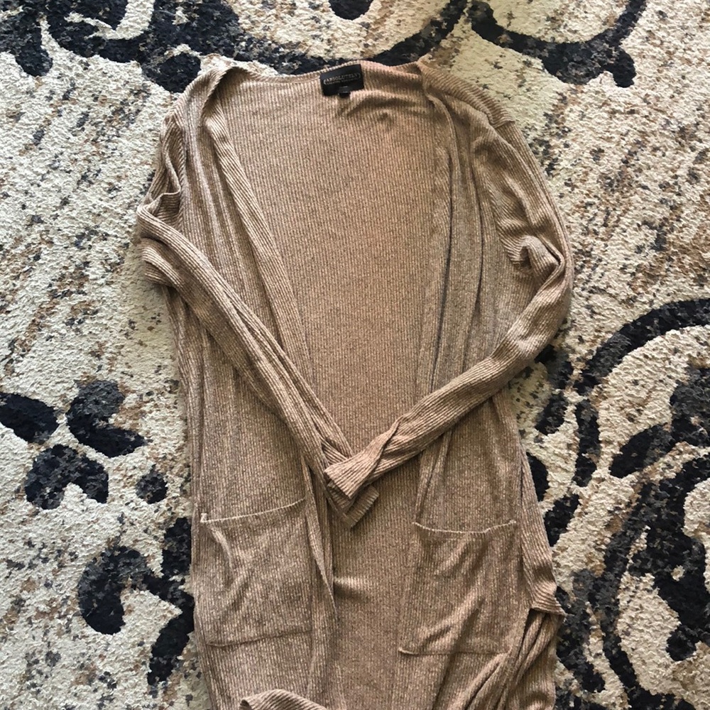 Knee length wraparound sweater